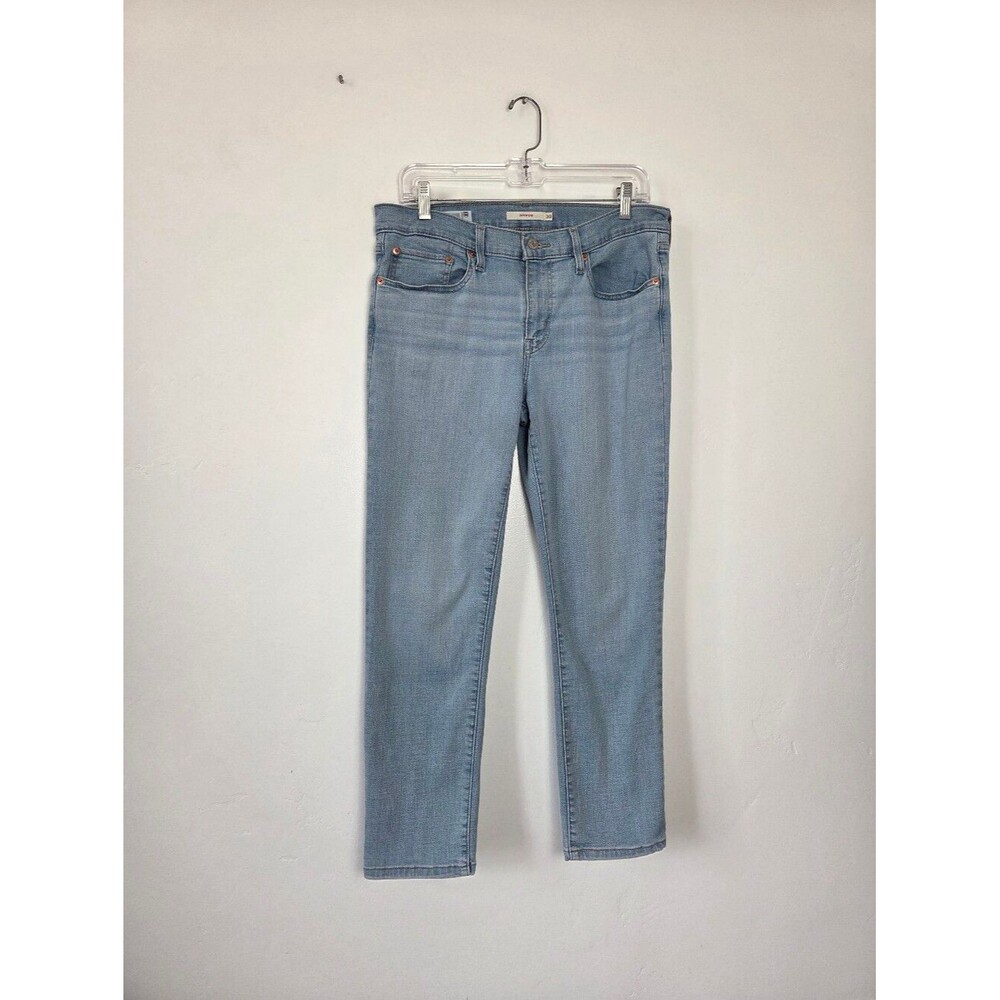 Levi's Boyfriend Jeans Size 30 Light Wash Stretch Comfy Basic Straight Leg